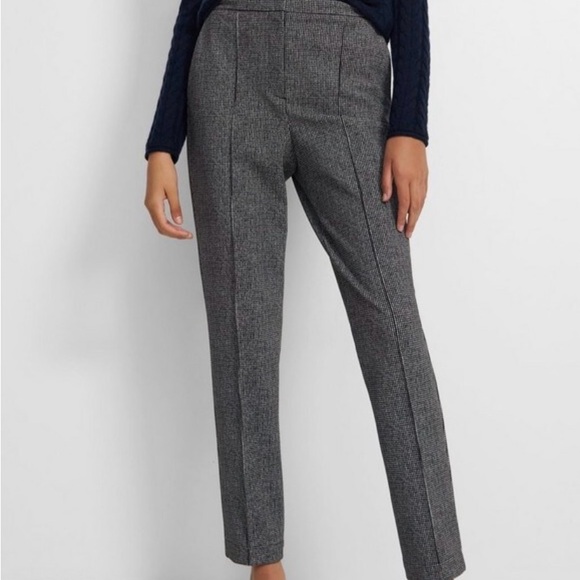 THEORY Waist-Tab Pant in Houndstooth Ponte, Size 2 - Picture 1 of 3